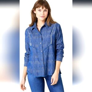 Wrangler retro denim western shirt